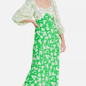 NWT Size 12 Rixo Target Daisy Long Sleeve Swing Dress New